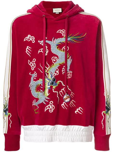 red gucci hoodie with snake|gucci dragon hoodie.